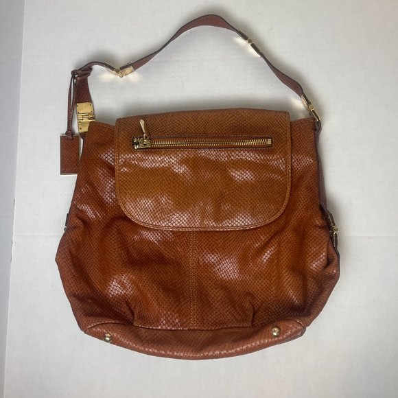 Vince Camuto Brown Snake like Leather Purse - Picture 14 of 15